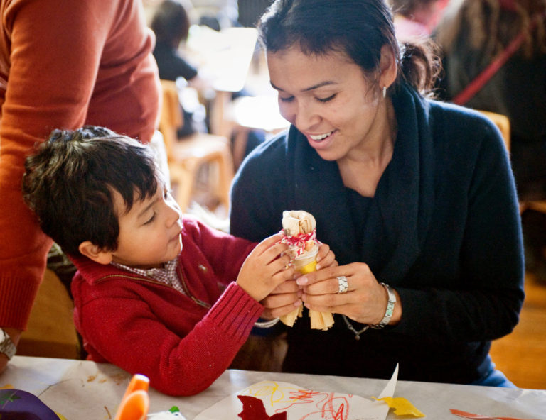 Family Art Project mother and son