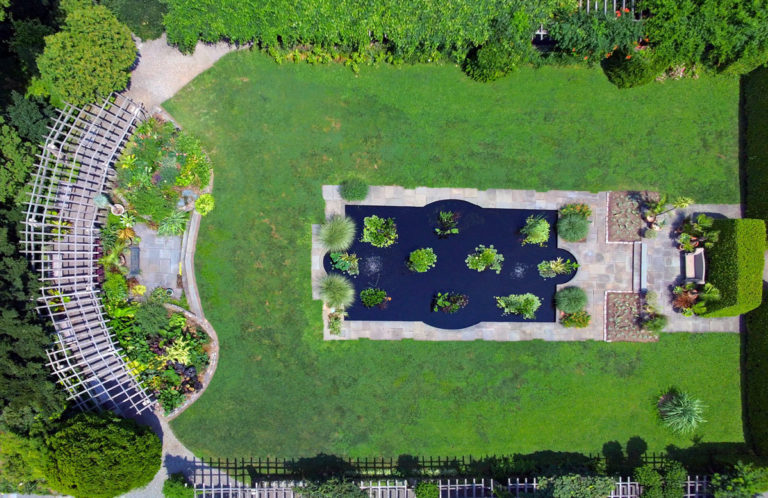 Gardens Aquatic drone shot in August