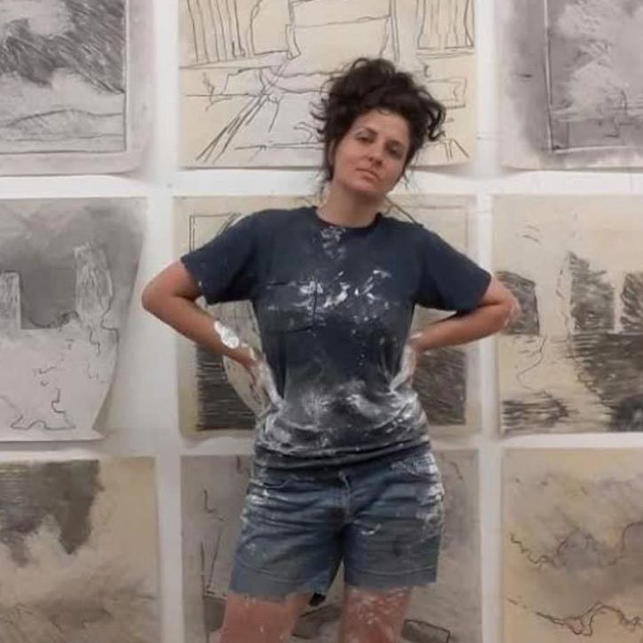 Modisett Beatrice Standing in front of Work Courtesy of the artist