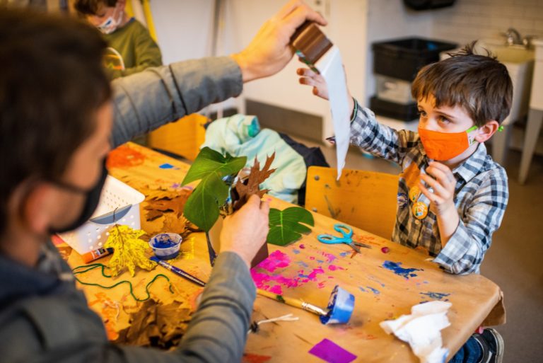 Wave hill family art project fall leaf luminaries credit joshua bright 2209 md