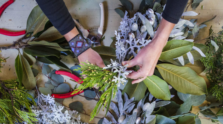 Elegant floral wreaths credit Wave Hill